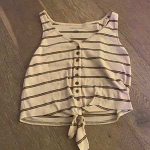 American eagle super cute striped button tank!